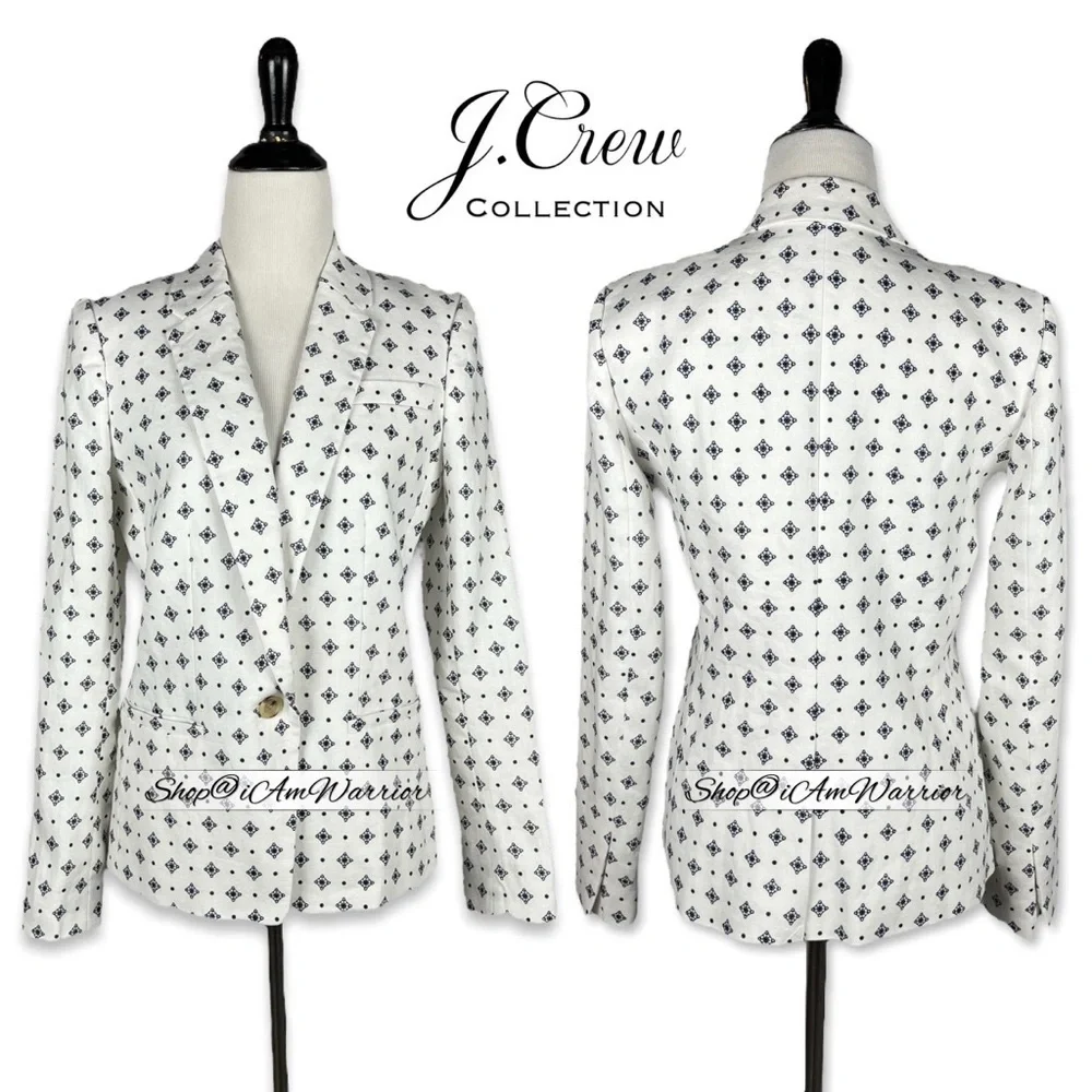 J.Crew Collection Japanese linen foulard one button blazer *shop@iamwarrior
